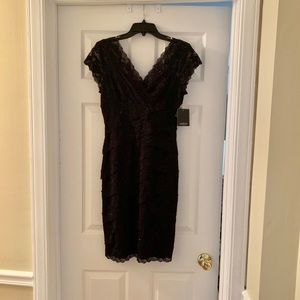 Black lace cocktail dress